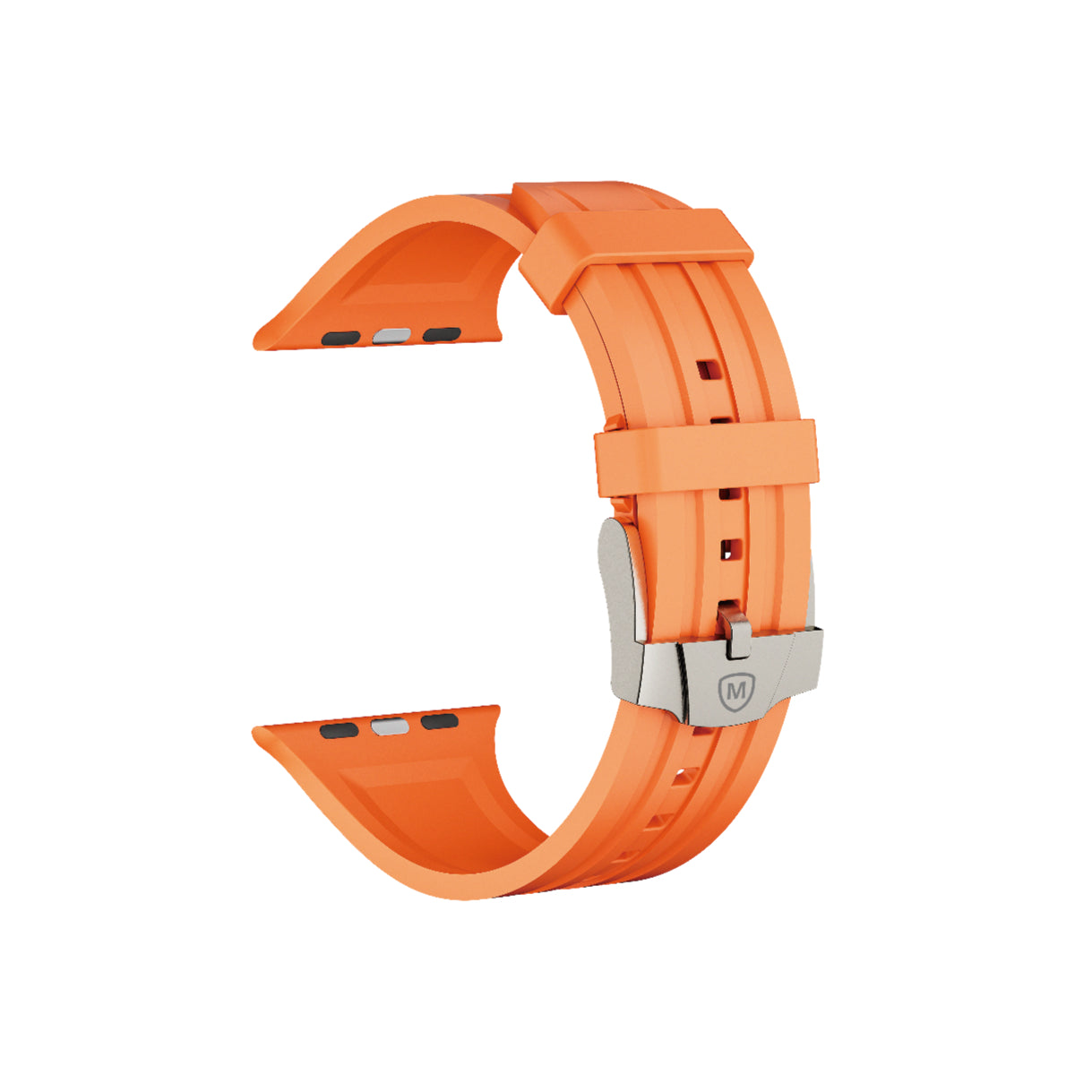 Fluorine Rubber Watch Strap MWS-01 orange