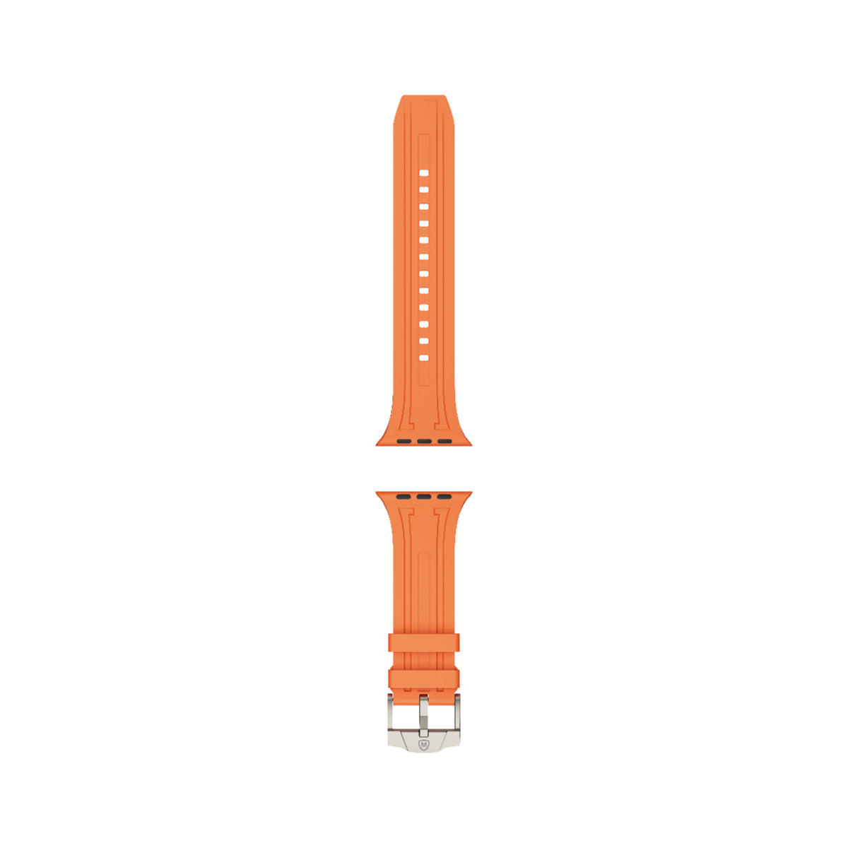 Fluorine Rubber Watch Strap MWS-01 orange