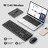 2.4G Wireless Mouse and Keyboard Combo KM-205W black