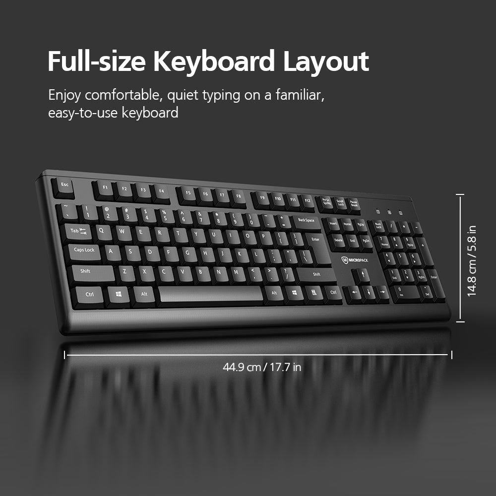 104 Keys Classic Wireless Keyboard K-205W