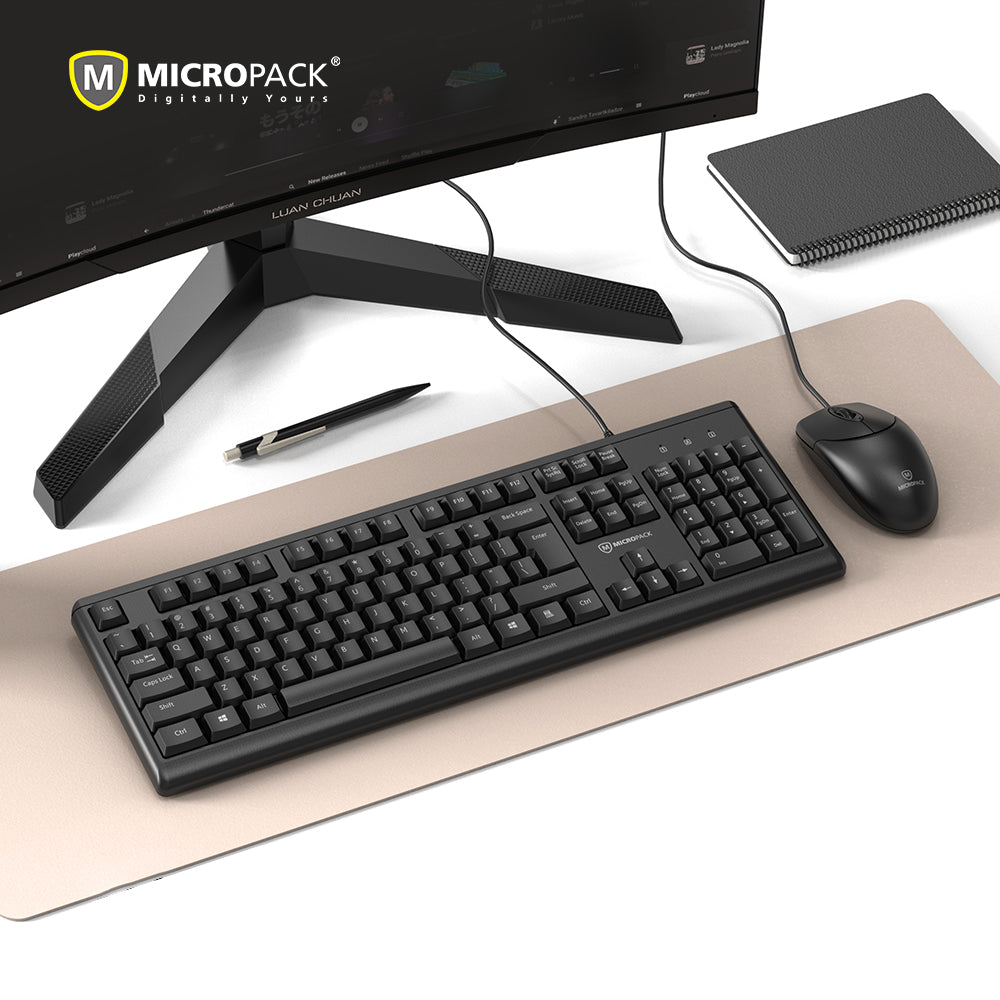 Classic Wired Keyboard and Mouse Combo KM-2005