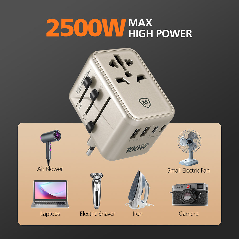 100W Worldwide Universal Travel Adapter Fast Charging MTA-5100