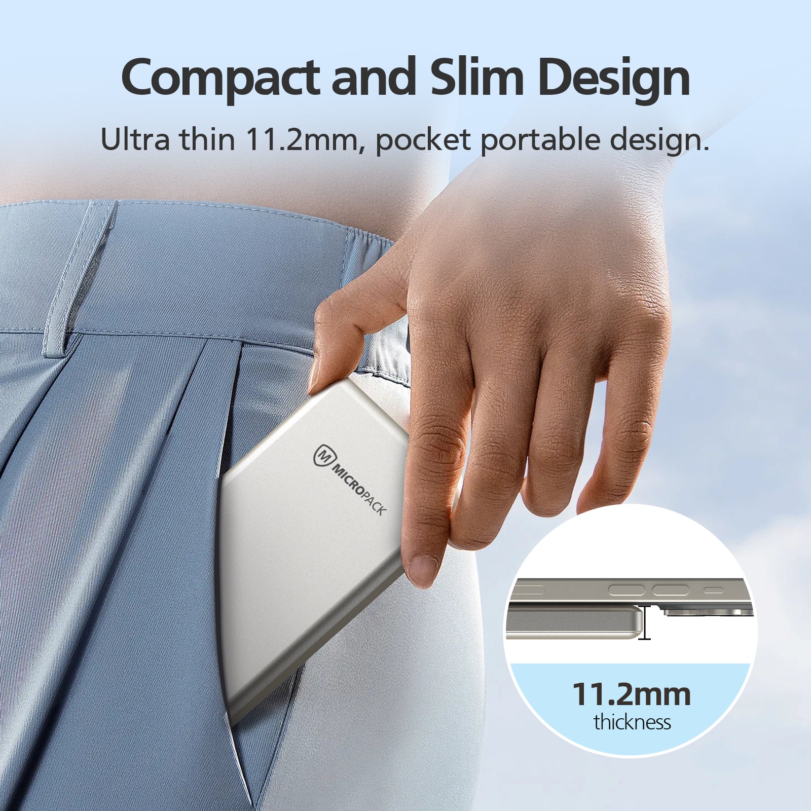 Wholesale 10000mAh Ultra Slim Fast Charging PD Power Bank PB-10S