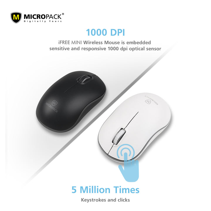 Small Wireless Mouse And Keyboard Combo 24g Usb Km 218w Micropack 0078